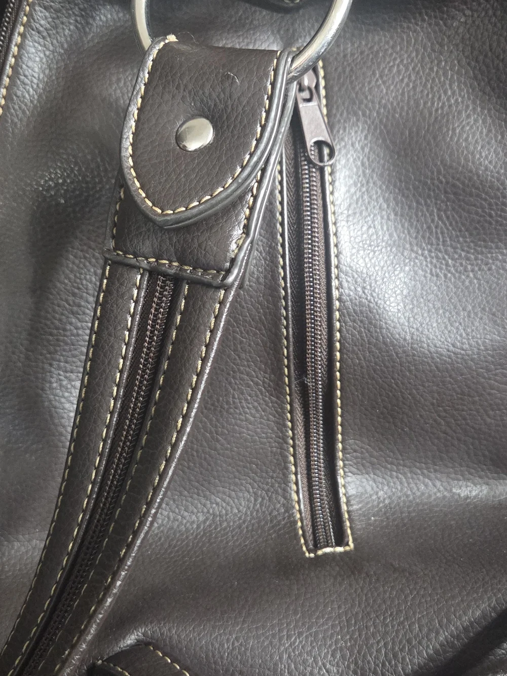 First Issue Liz Claiborne  Brown Leather Sling Bag Backpack Purse